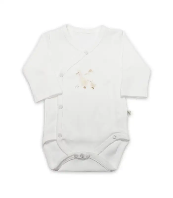 Kruvaze  Body Uzun Kol Welcome Baby Duck 17108 Sarı