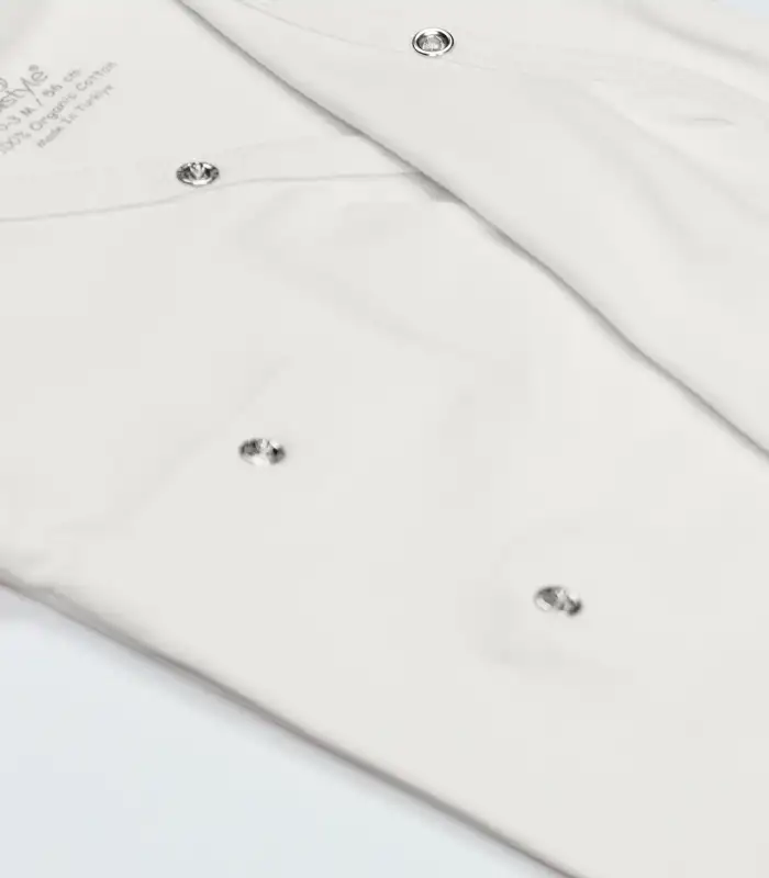 Organik Natural Basic Style Kruvaze Uzun Kol Body BS17102 Ekru