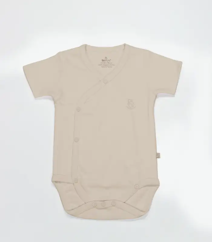 Organik Natural Basic Style Kruvaze Yarım Kol Body BS17101 Bej