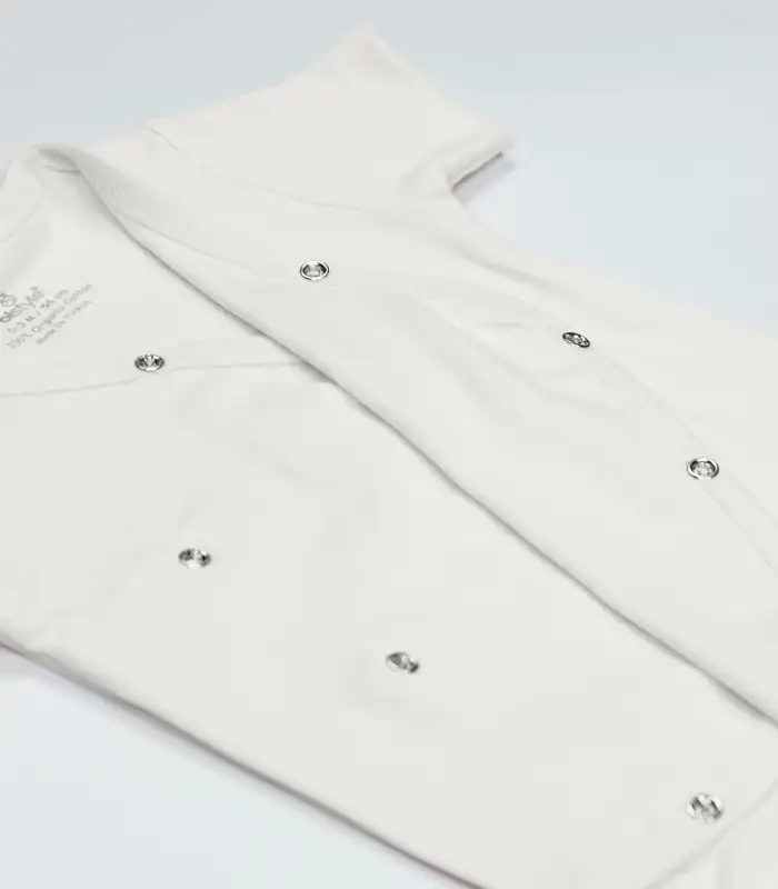 Organik Natural Basic Style Kruvaze Yarım Kol Body BS17101 Ekru