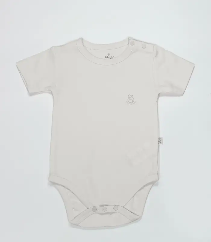 Organik Natural Basic Style Yarım Kol Body BS17103 Ekru
