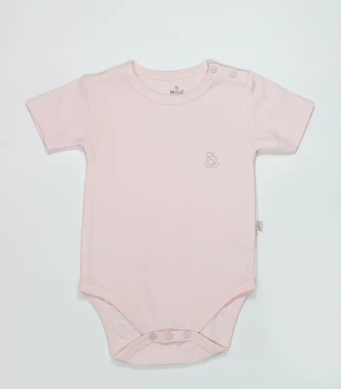 Organik Natural Basic Style Yarım Kol Body BS17103 Pembe