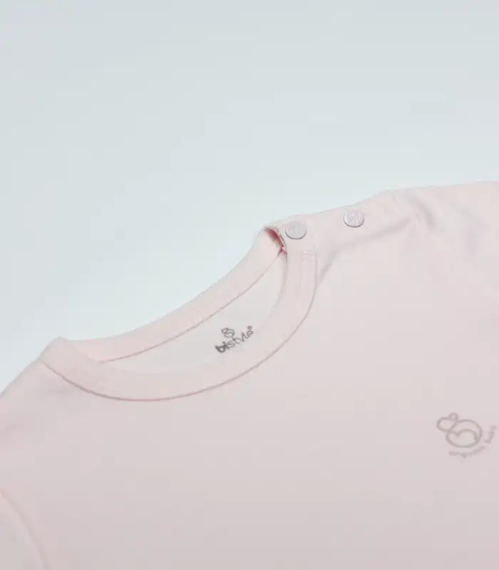 Organik Natural Basic Style Yarım Kol Body BS17103 Pembe