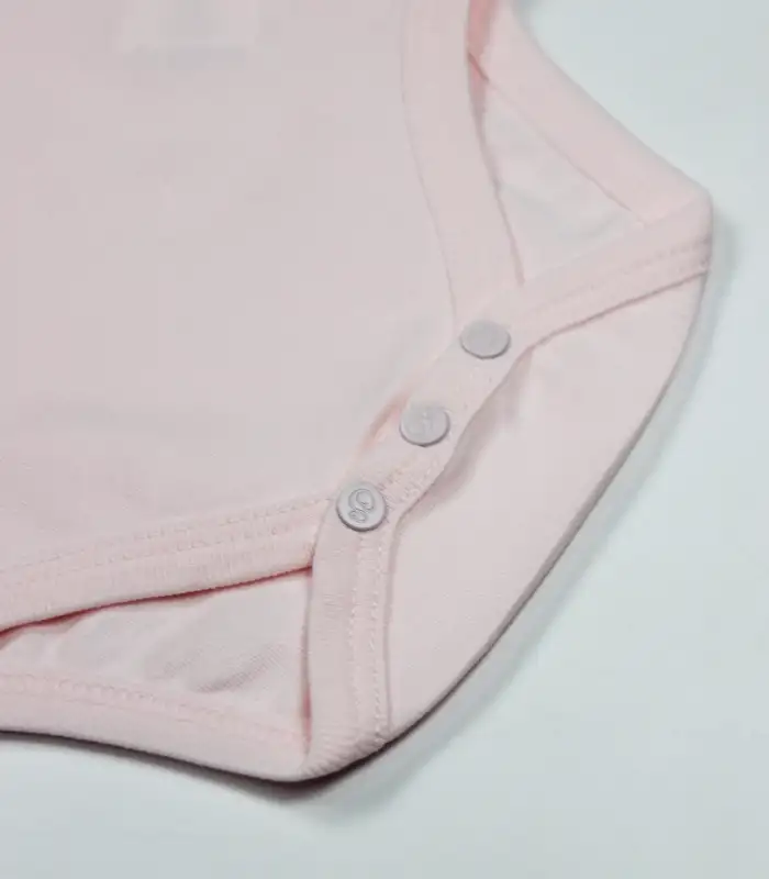 Organik Natural Basic Style Yarım Kol Body BS17103 Pembe