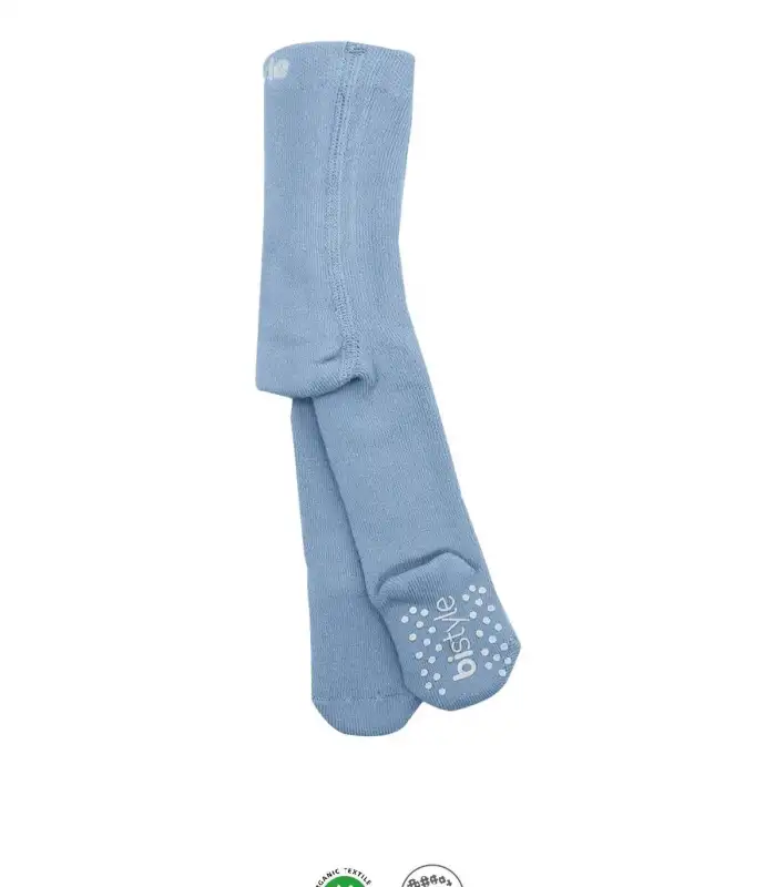 Tekli Kaymaz Basic Külotlu Çorap  Mavi