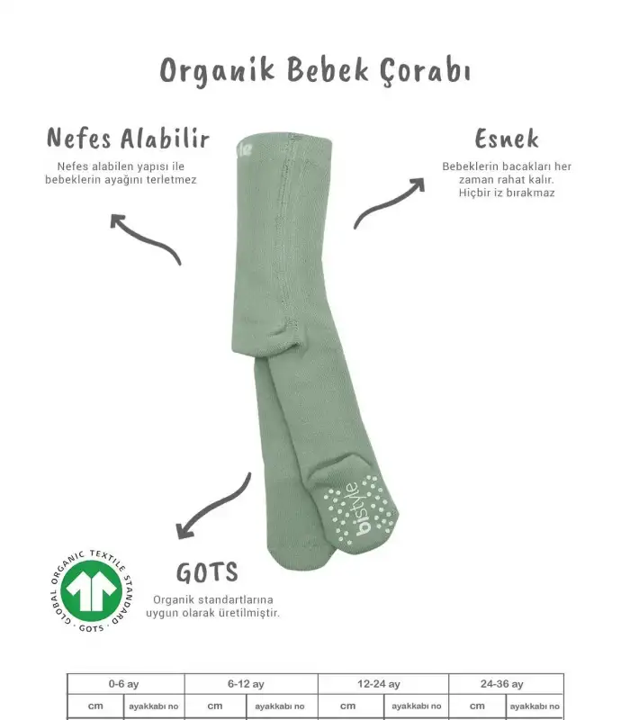 Tekli Kaymaz Mix Havlu Külotlu Çorap 50501 Nil