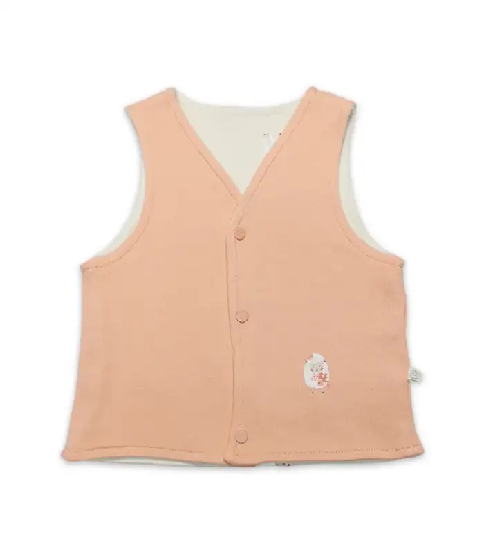 Yelek Çift Taraflı Fluffy And Lovely 18106 Bej