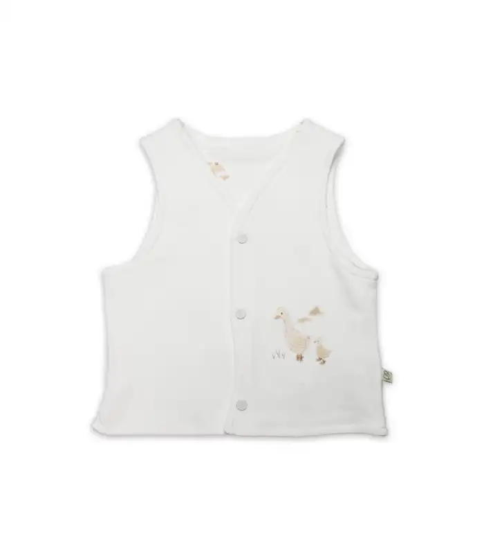 Yelek Çift Taraflı Welcome Baby Duck 18104 Sarı-Ekru