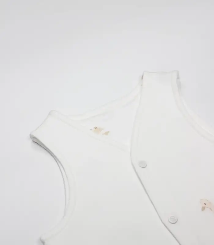 Yelek Çift Taraflı Welcome Baby Duck 18104 Sarı-Ekru