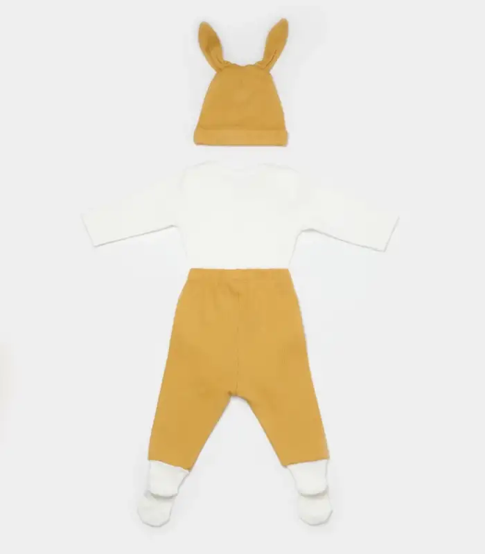 Bunny 3Lü Bebek Takım  Hardal