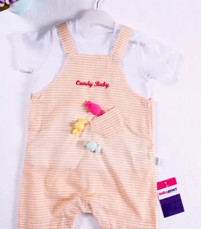 Candy Figürlü Badili Kız Bebek Tulumu