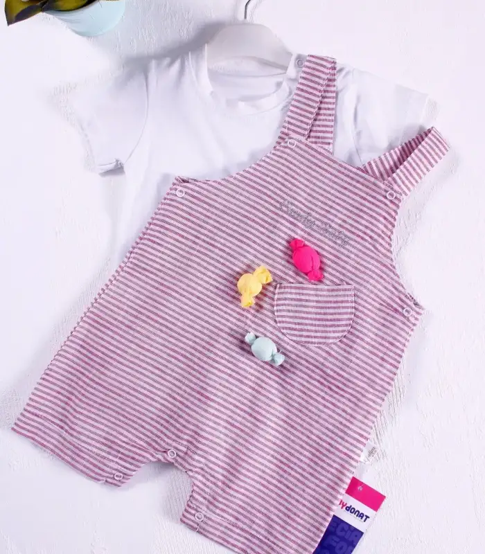 Candy Figürlü Badili Kız Bebek Tulumu