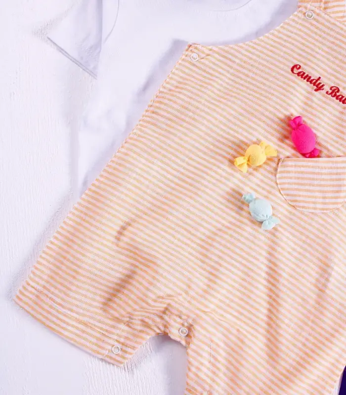 Candy Figürlü Badili Kız Bebek Tulumu