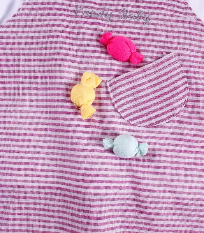 Candy Figürlü Badili Kız Bebek Tulumu