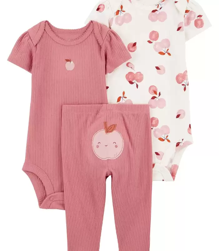 Kız Bebek Body Pantolon Set 3lü Paket Renkli