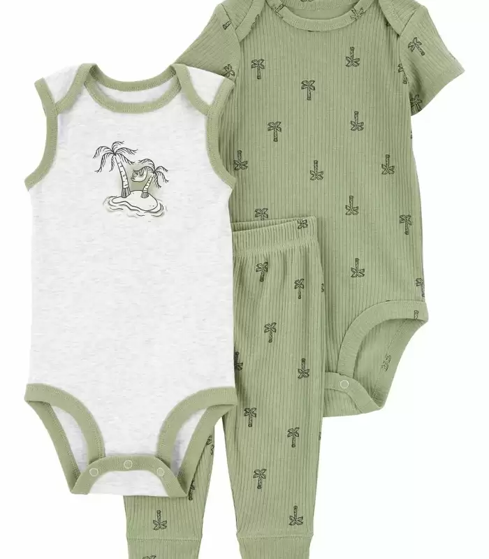 Layette Erkek Bebek 3Lü Set Karışık Renkli