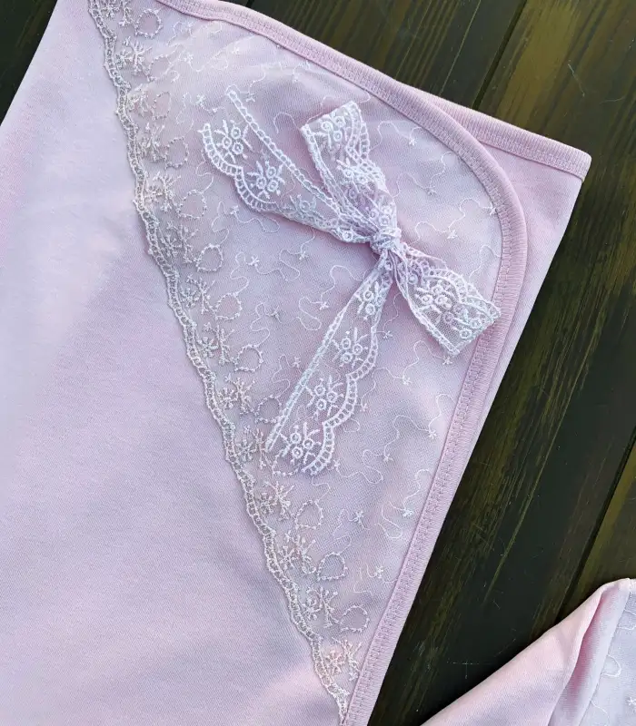 Dantel İşlemeli 10 Parça Yeni Doğan Hastane Seti %100 Pamuk