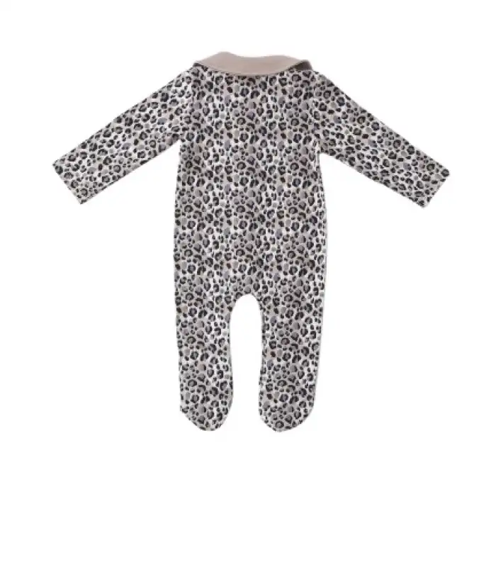 Kız Bebek Patikli Tulum  Krem