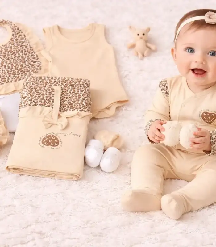 Leopar Desenli 8Li Yeni Doğan Seti