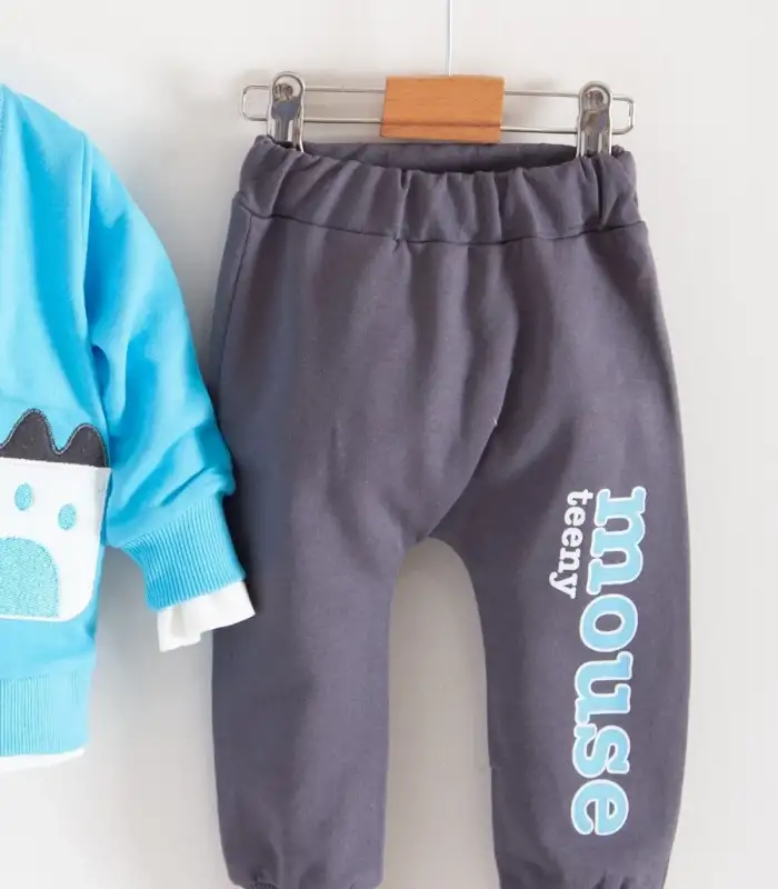 Mause Gömlek Yakalı 3lü Erkek Bebek Takımı