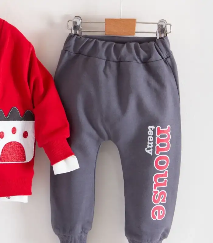 Mause Gömlek Yakalı 3lü Erkek Bebek Takımı