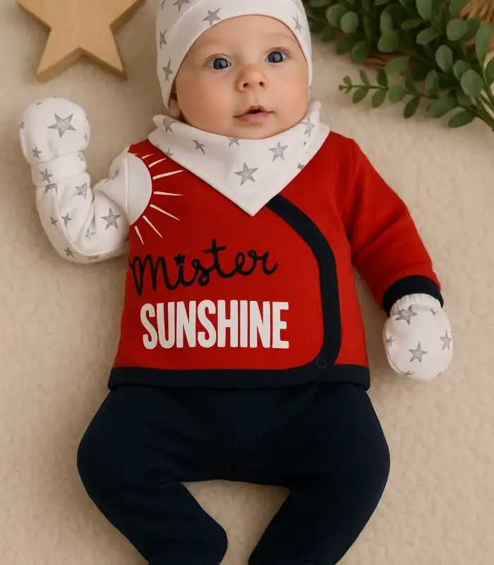 Sun Shine Desenli 5li Erkek Hastane Çıkışı