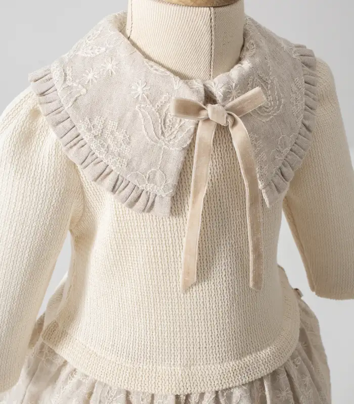 Tongs Baby Elbise 8052 Ekru