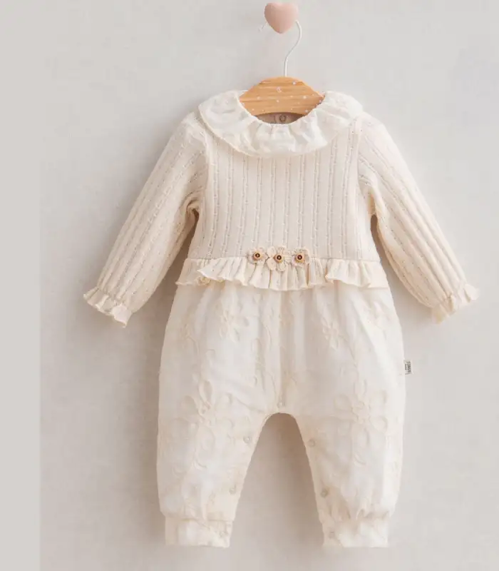 Baby Soft Flower Tulum  Ekru