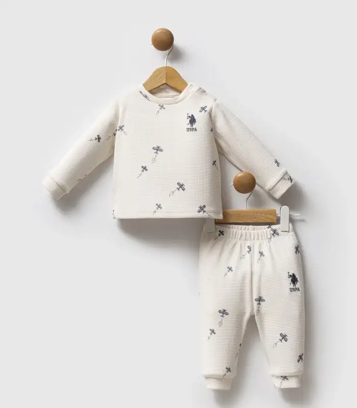 U.S. Polo Assn 2 li Takım USB2605 Ekru