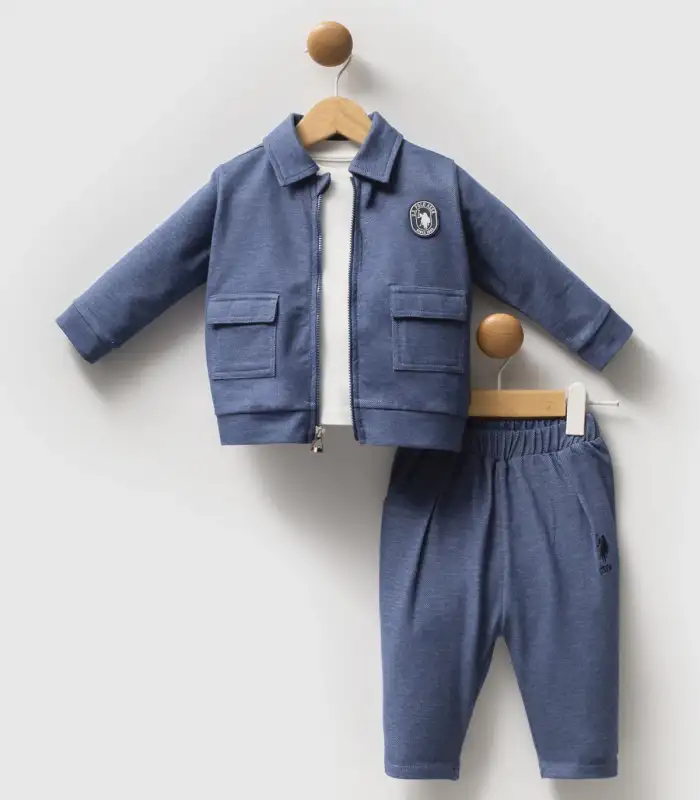 U.S. Polo Assn 3lü Takım USB2597 Mavi