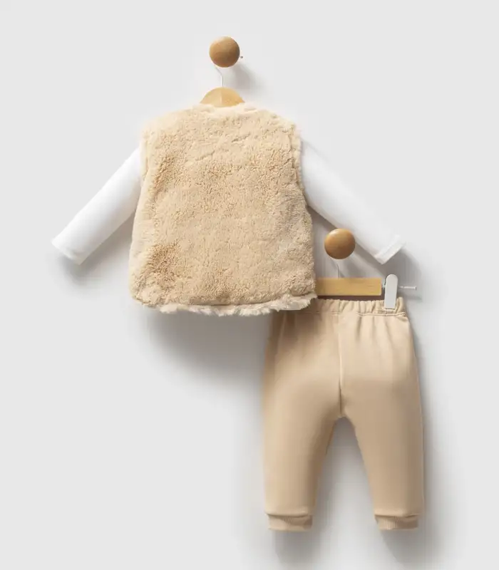 U.S. Polo Assn 3lü Takım USB2779 Bej