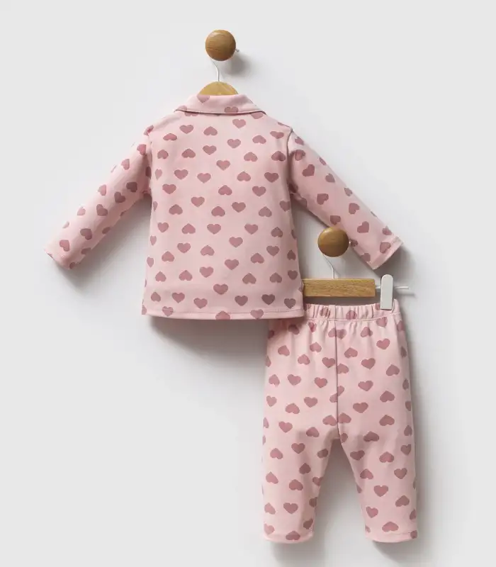 U.S. Polo Assn Gömlek Pijama Takımı USB2711 Açık Pembe