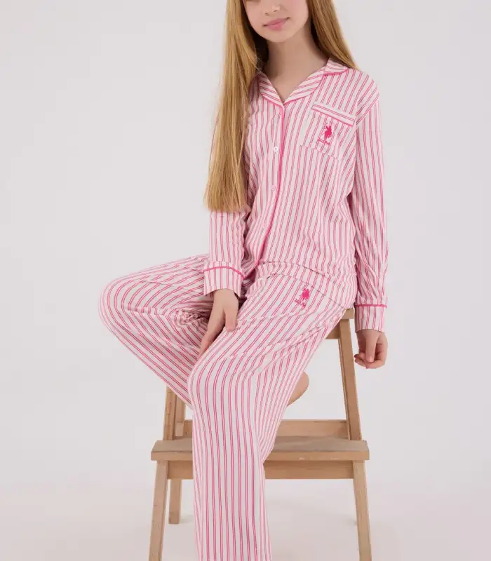 U.S. Polo Assn Gömlek Pijama US2326-4 Fuşya