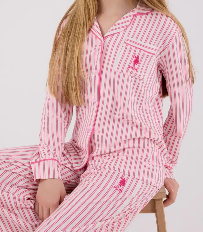 U.S. Polo Assn Gömlek Pijama US2326-4 Fuşya