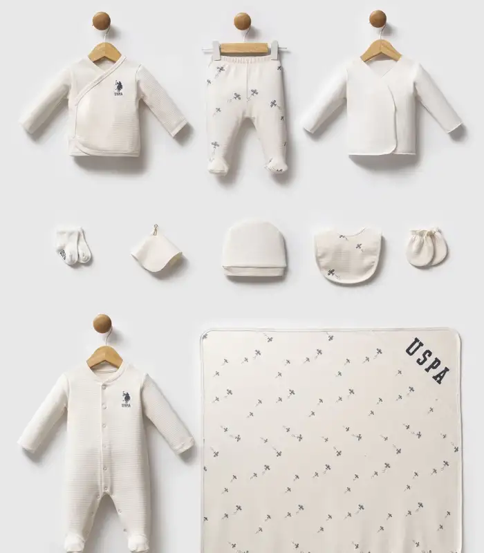 U.S. Polo Assn Hastane Cıkısı 10’lu set USB2602 Ekru