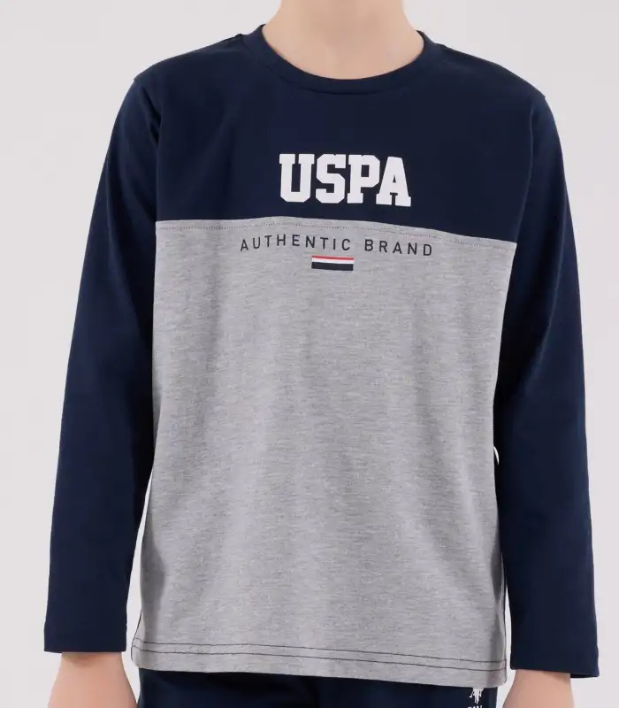 U.S. Polo Assn Uzun Kol Pijama Takım US2220-4 Lacivert