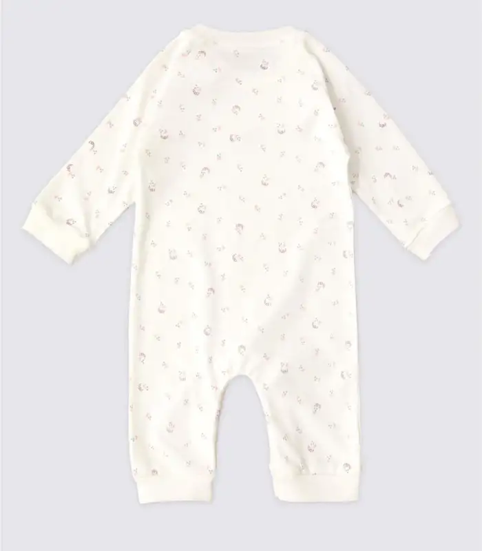 Kız Bebek Patiksiz Tulum USB Krem