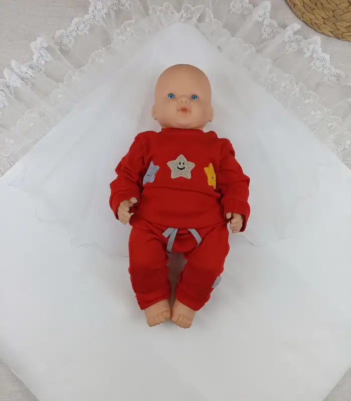 Yenidoğan İpek Pamuklu İnci Lüks Kundak Bebek Battaniyesi Ekru