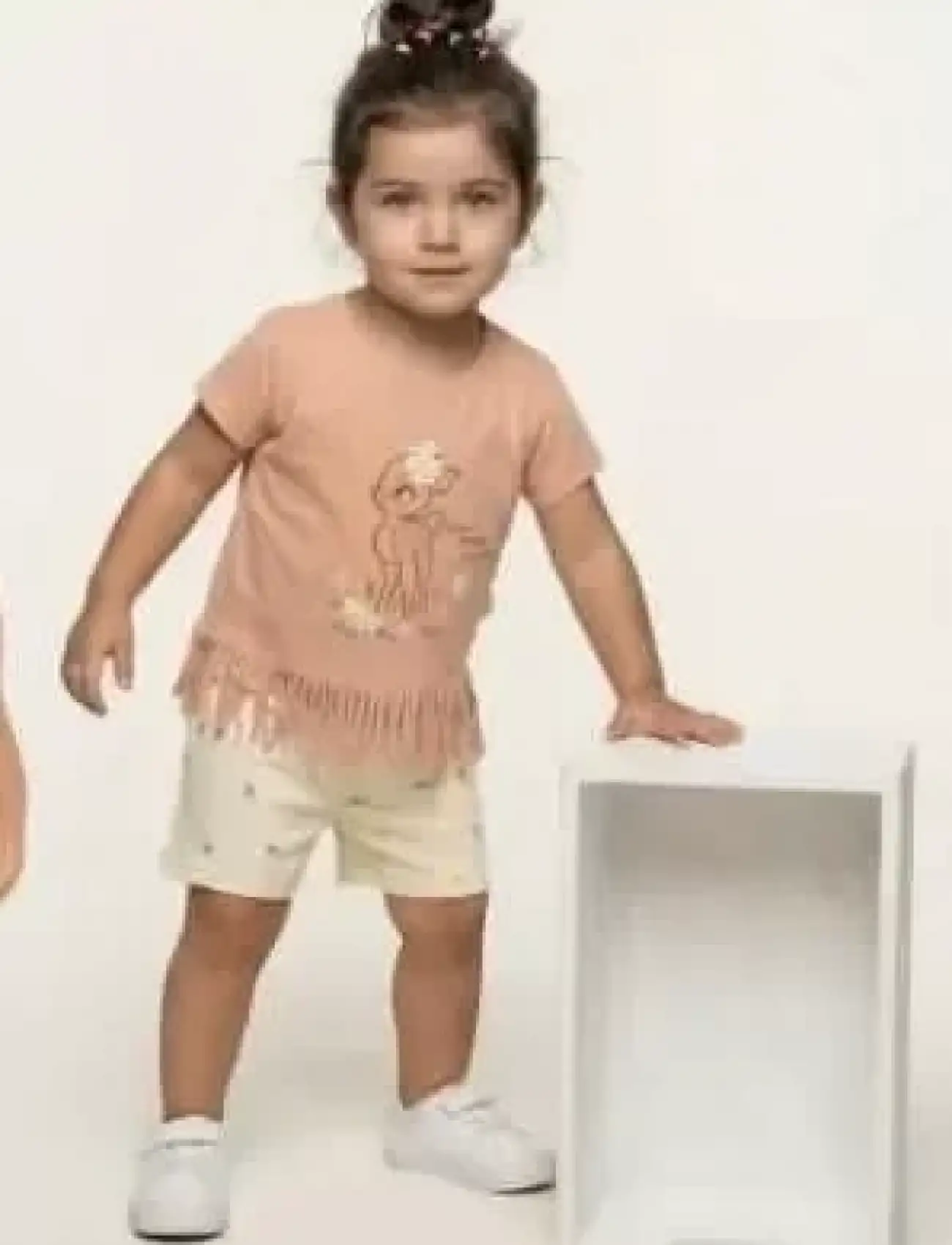 1/3 Yaş Ceylan Baskılı Simli Çocuk Takımı