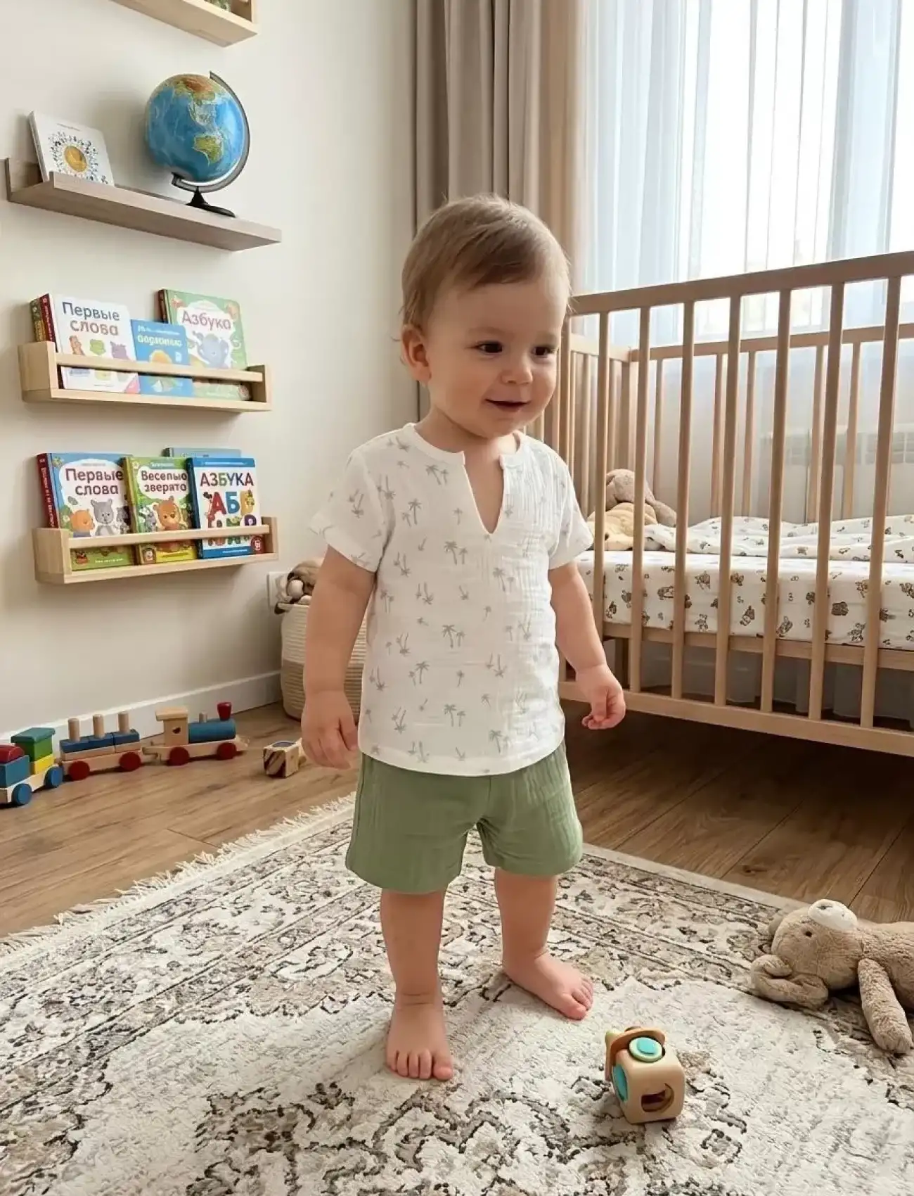 1/4 Yaş Müslin Kumaş Bebek Takımı