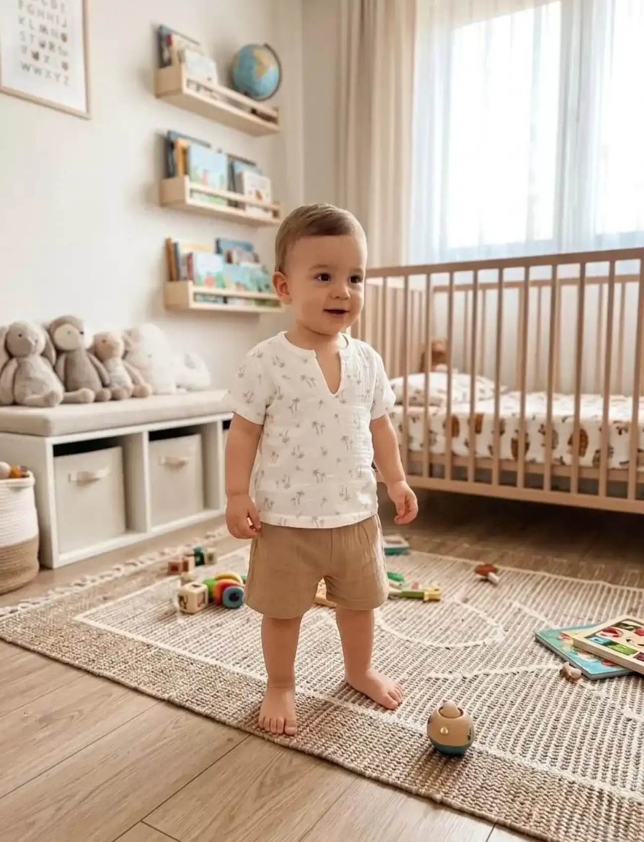 1/4 Yaş Müslin Kumaş Bebek Takımı
