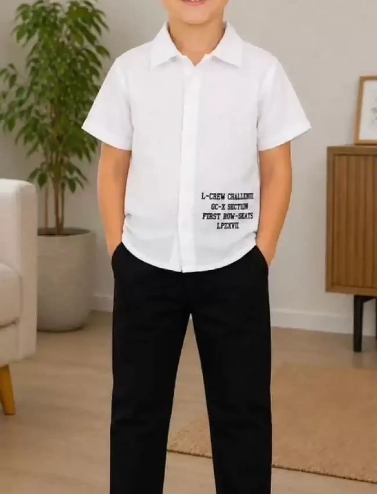 2/10 Yaş Müslin Gömlek Denim Pantolon Çocuk Takımı