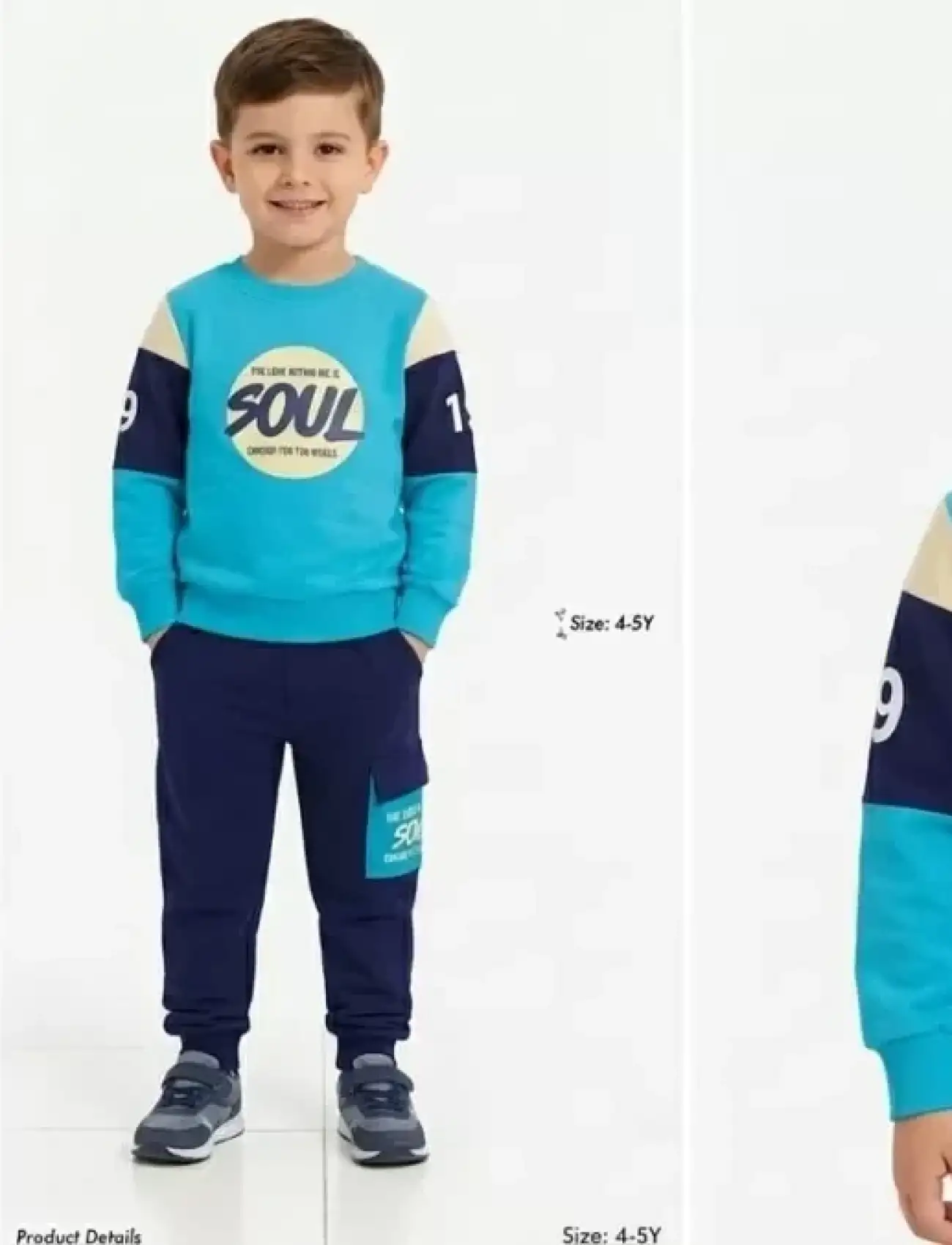 4/10 Yaş Kargo Cepli Penye Çocuk Takımı