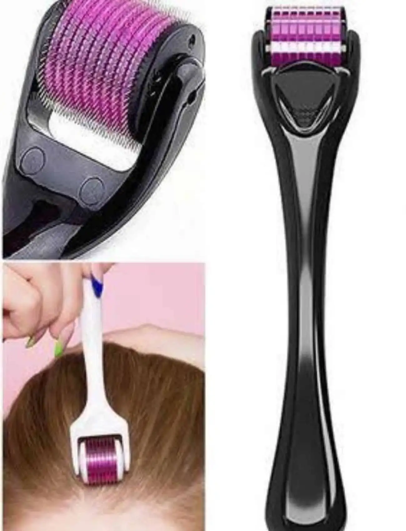 540 Iğneli Derma Roller 1mm Titanyum Uçlu Saç Kaş Serum Kullanımına Uygun