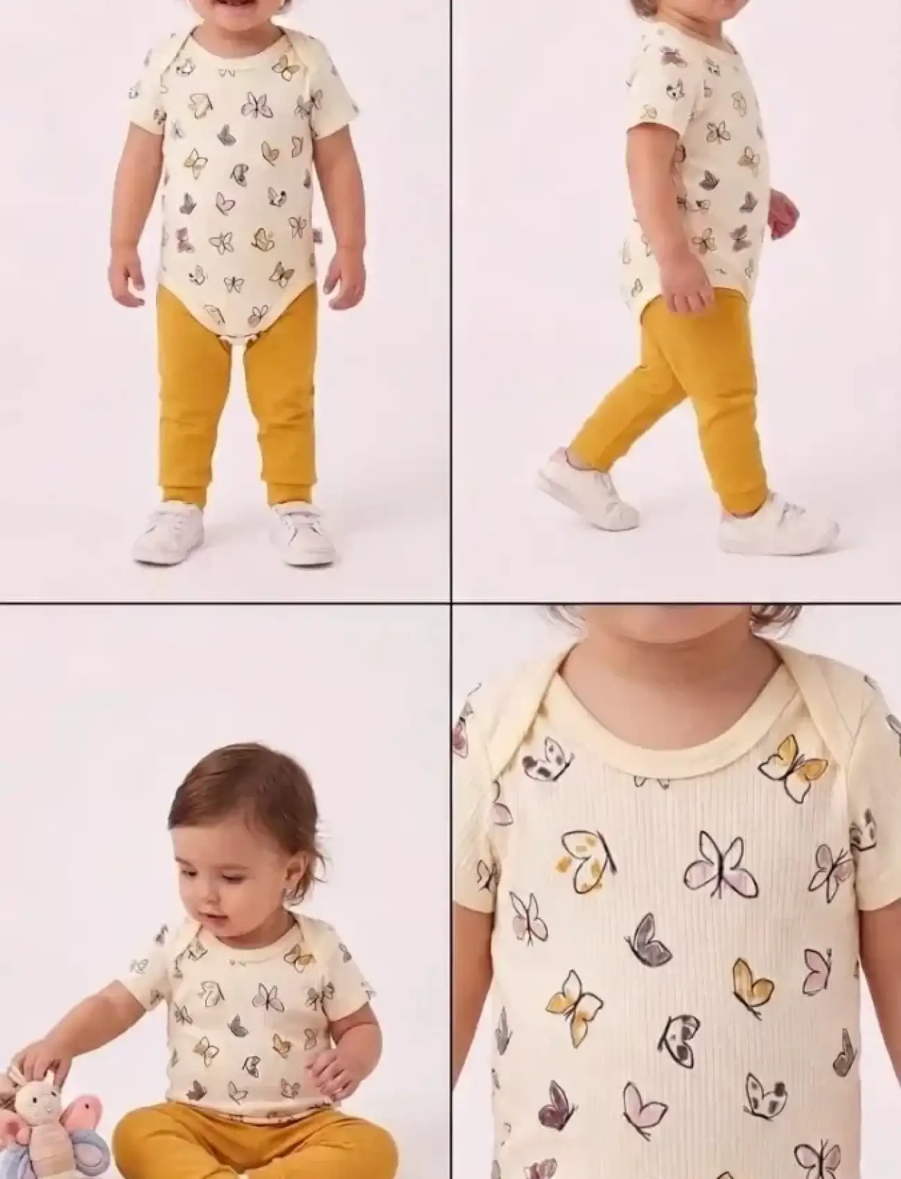 6/18 Ay Baskılı Zıbınlı Penye Bebek Takımı