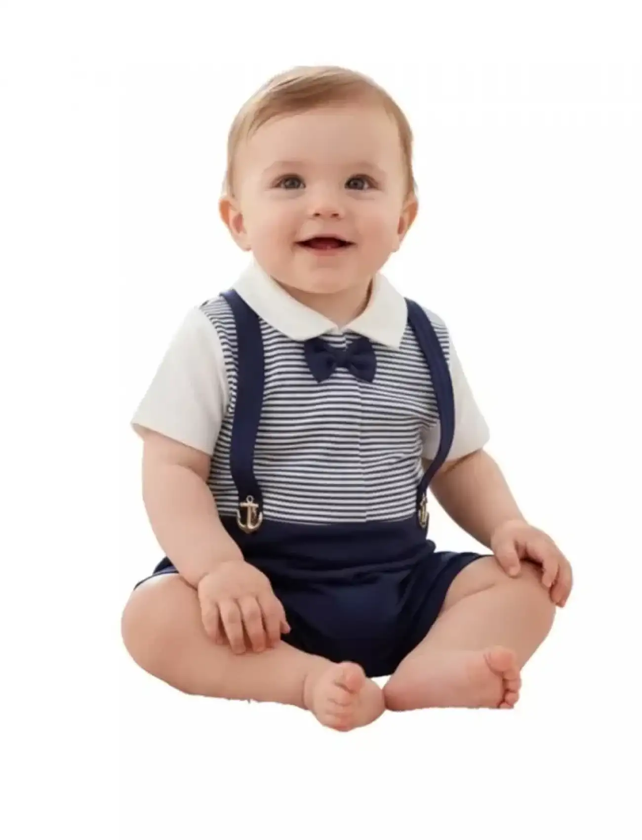 6/18 Ay Denizcik Tek Parça Bebek Tulumu