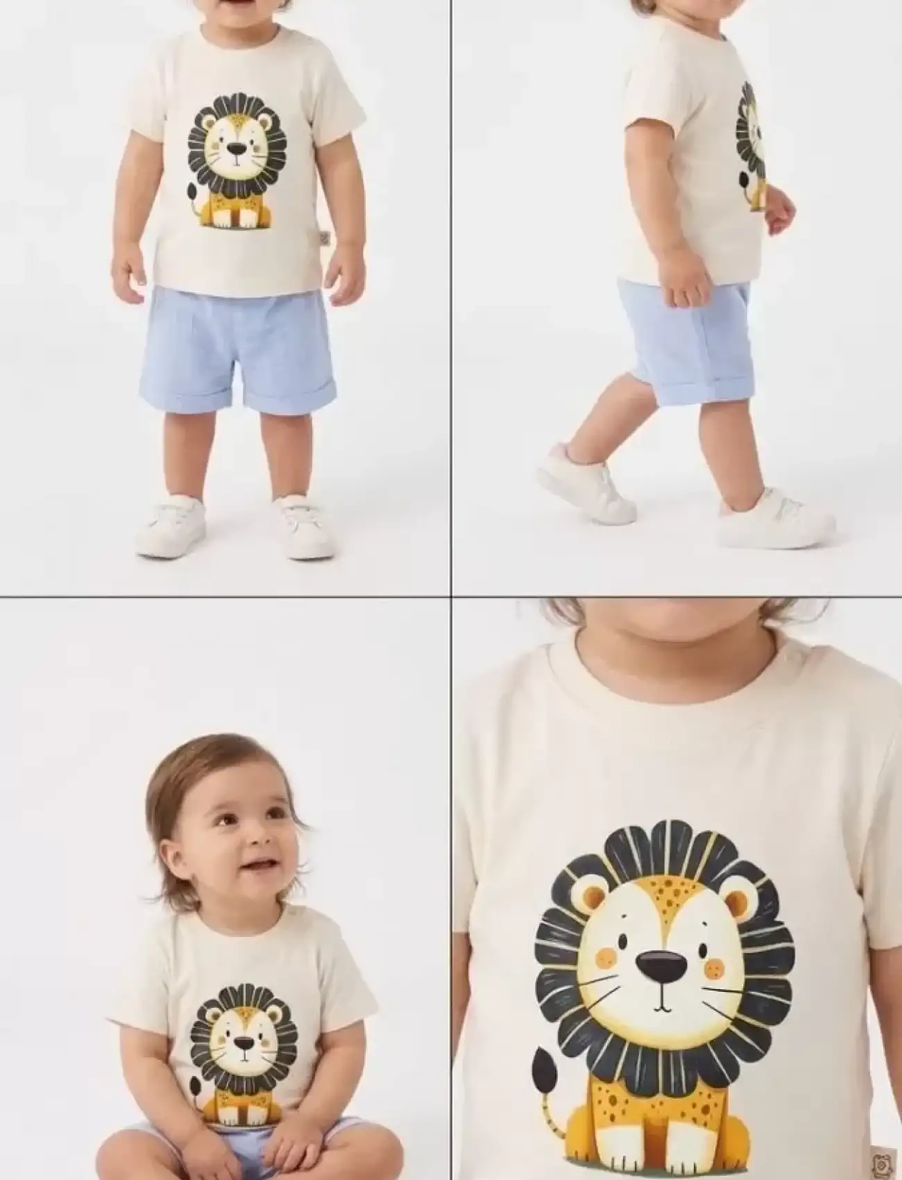 6/24 Ay Keten Şortlu Basic Bebek Takımı