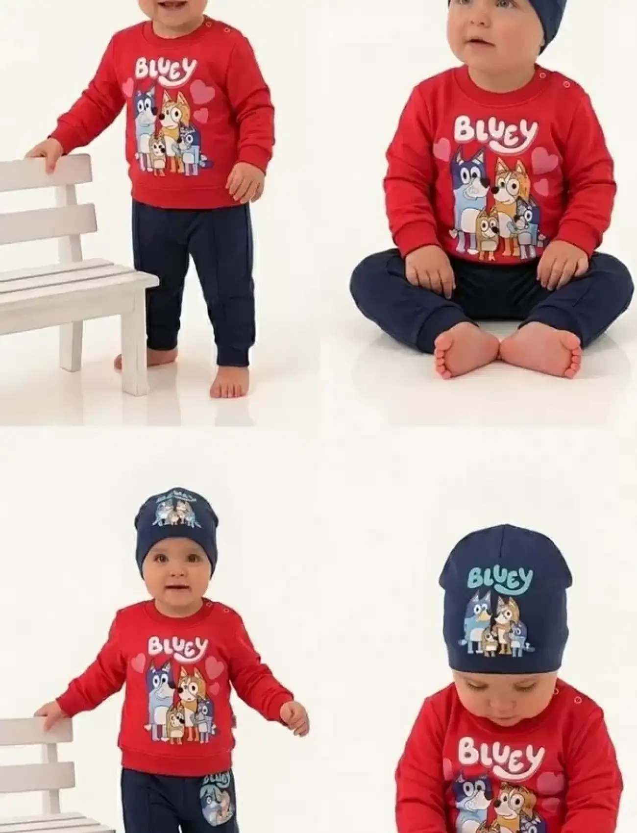 6/24 Ay Şapkalı Penye Bebek Takımı