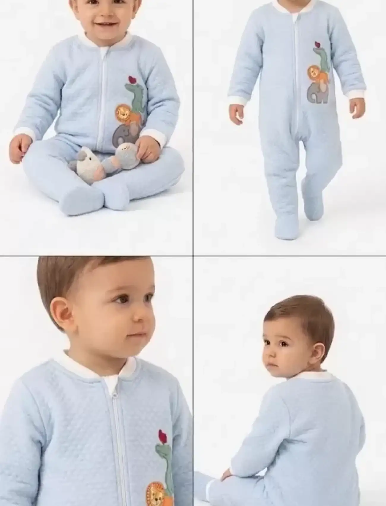 6/48 Ay Kapitoneli Nakışlı Bebek Uyku Tulumu