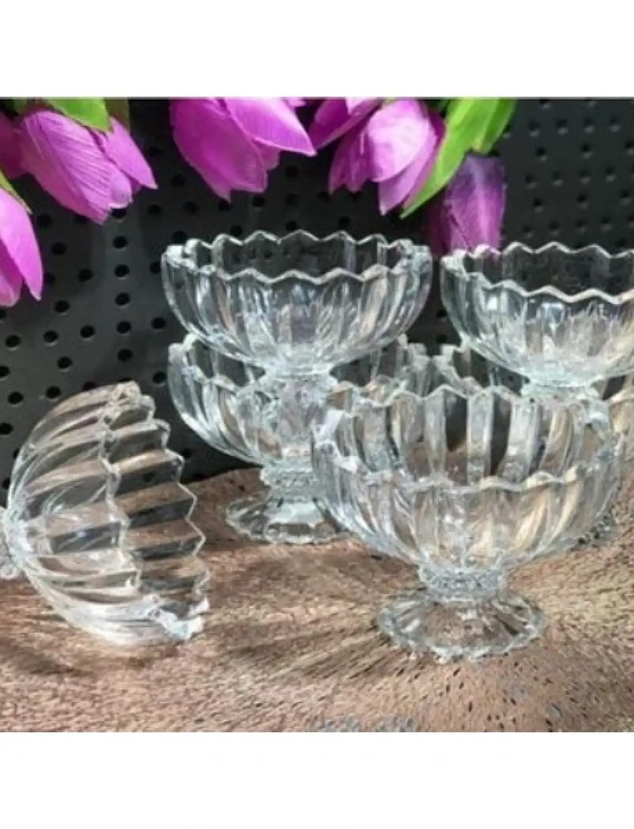 6lı Kristal Çerezlik Seti